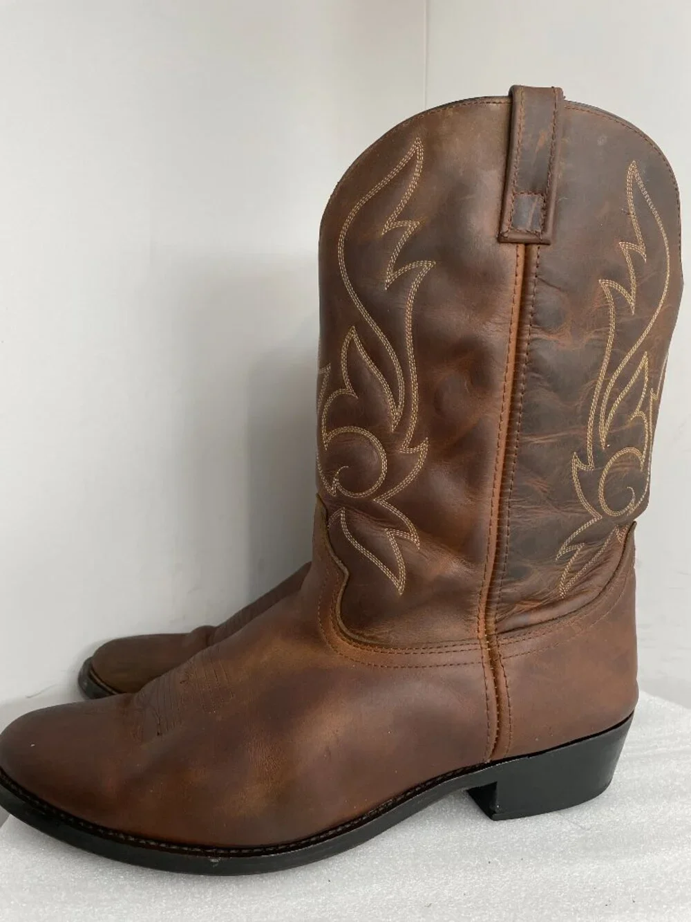 Masterson Western Cowboy Brown Leather Oil Resistant Work Boot's Men's 16 EW